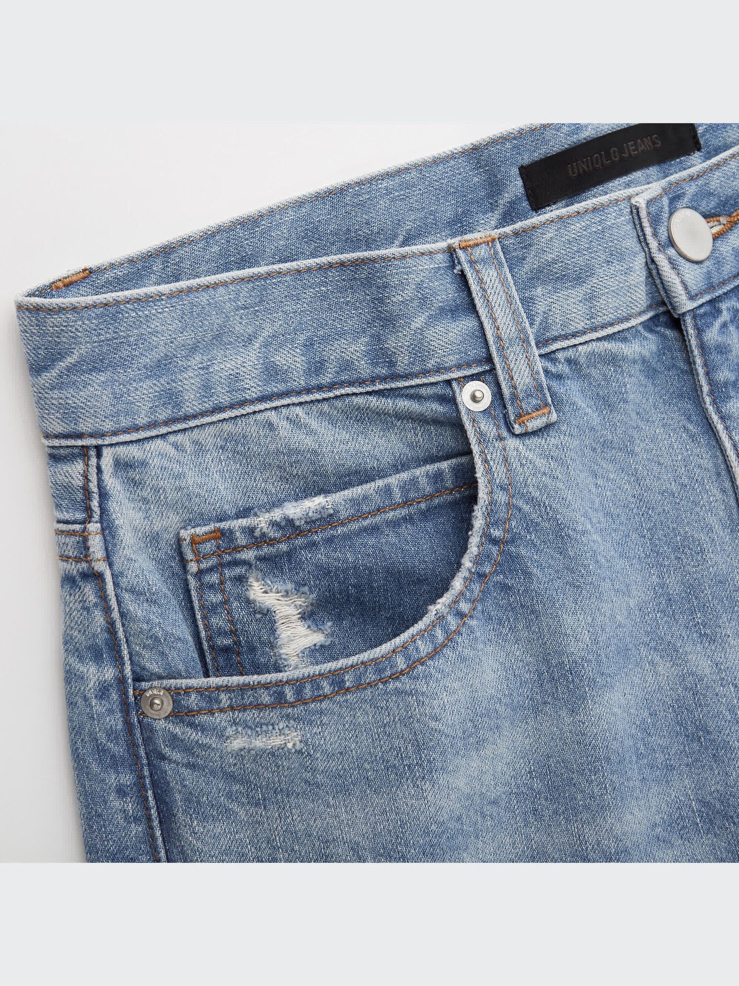 ユニクロ公式 | スラウチテーパードアンクルジーンズ（ダメージ