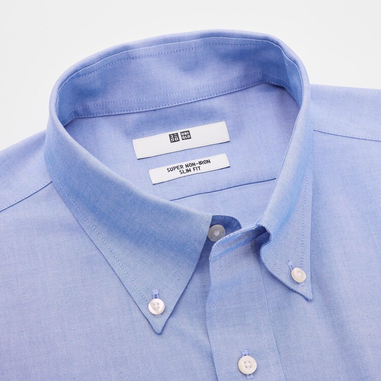 ユニクロ公式 | スーパーノンアイロンスリムフィットシャツ（ボタンダウンカラー・XLサイズ・長袖）2022年モデル