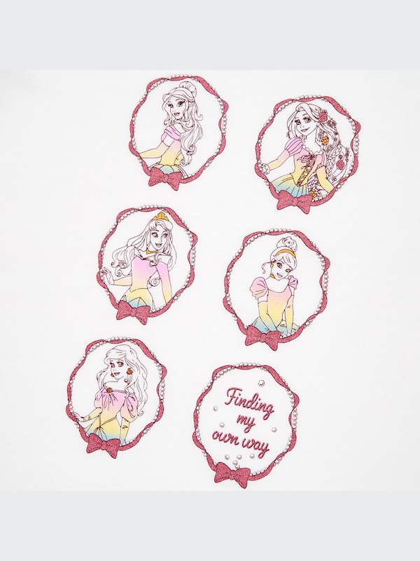 GIRLS ディズニー ヒロインズ ＆ ビューティフル トレジャー UT グラフィックTシャツ（半袖）