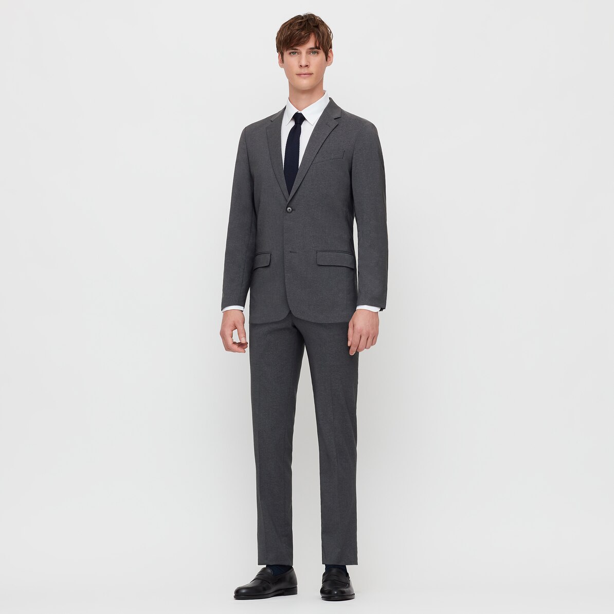 感動ジャケット ウールライク Lサイズ 着丈70 74cm 袖丈57 5 64 5cm セットアップ可能 Men ユニクロ