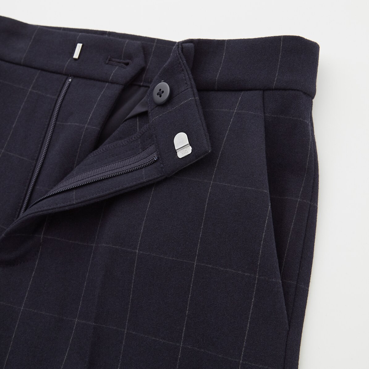 スマートアンクルパンツ ウールライク ウィンドウペン 2wayストレッチ 丈長め71cm Women ユニクロ