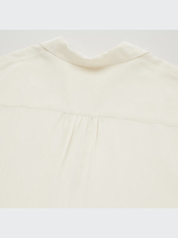 リネンブレンドロングシャツ（半袖）