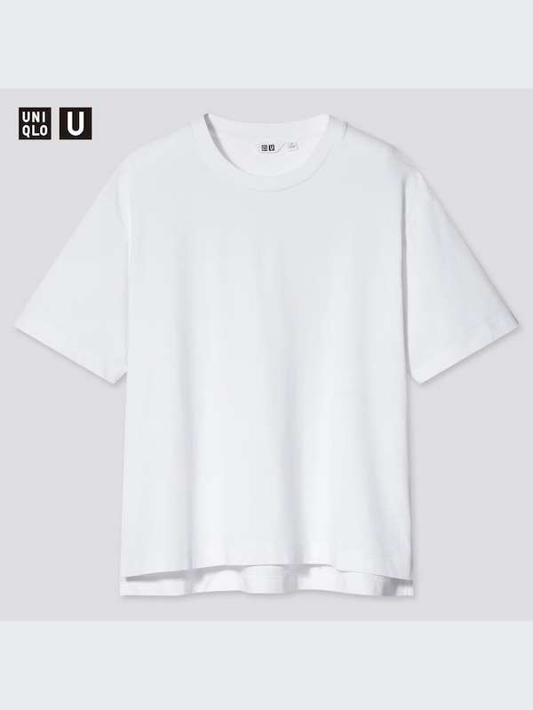 エアリズムコットンオーバークルーネックT（半袖）