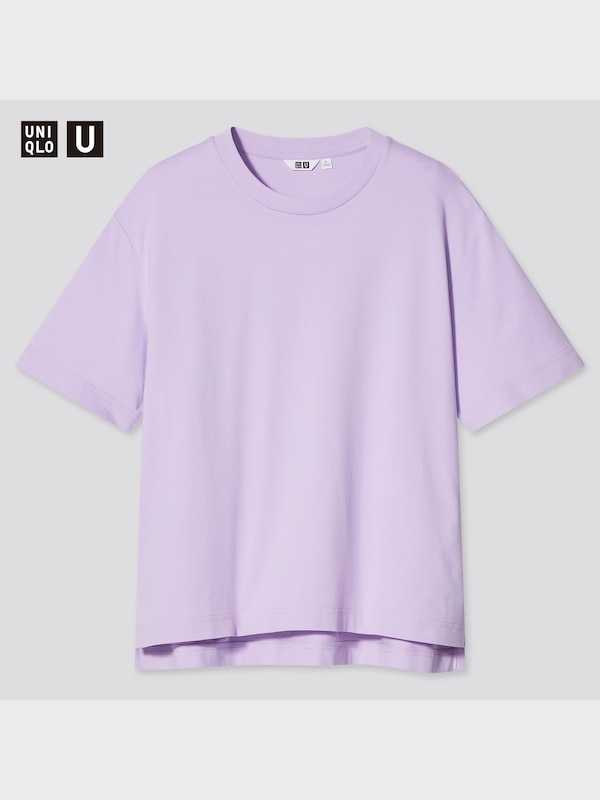 U AIRism Cotton Oversized Crew Neck T-Shirt