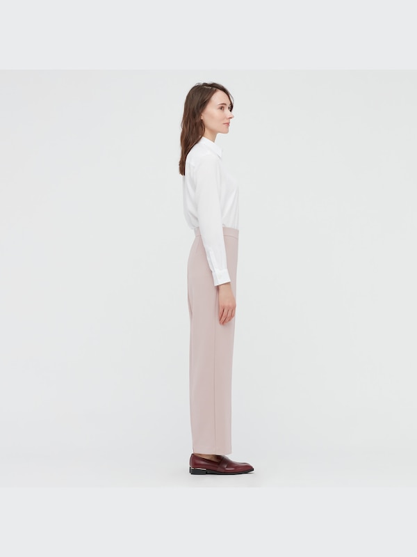 ストレッチダブルフェイスストレートパンツ（丈標準67～69cm）