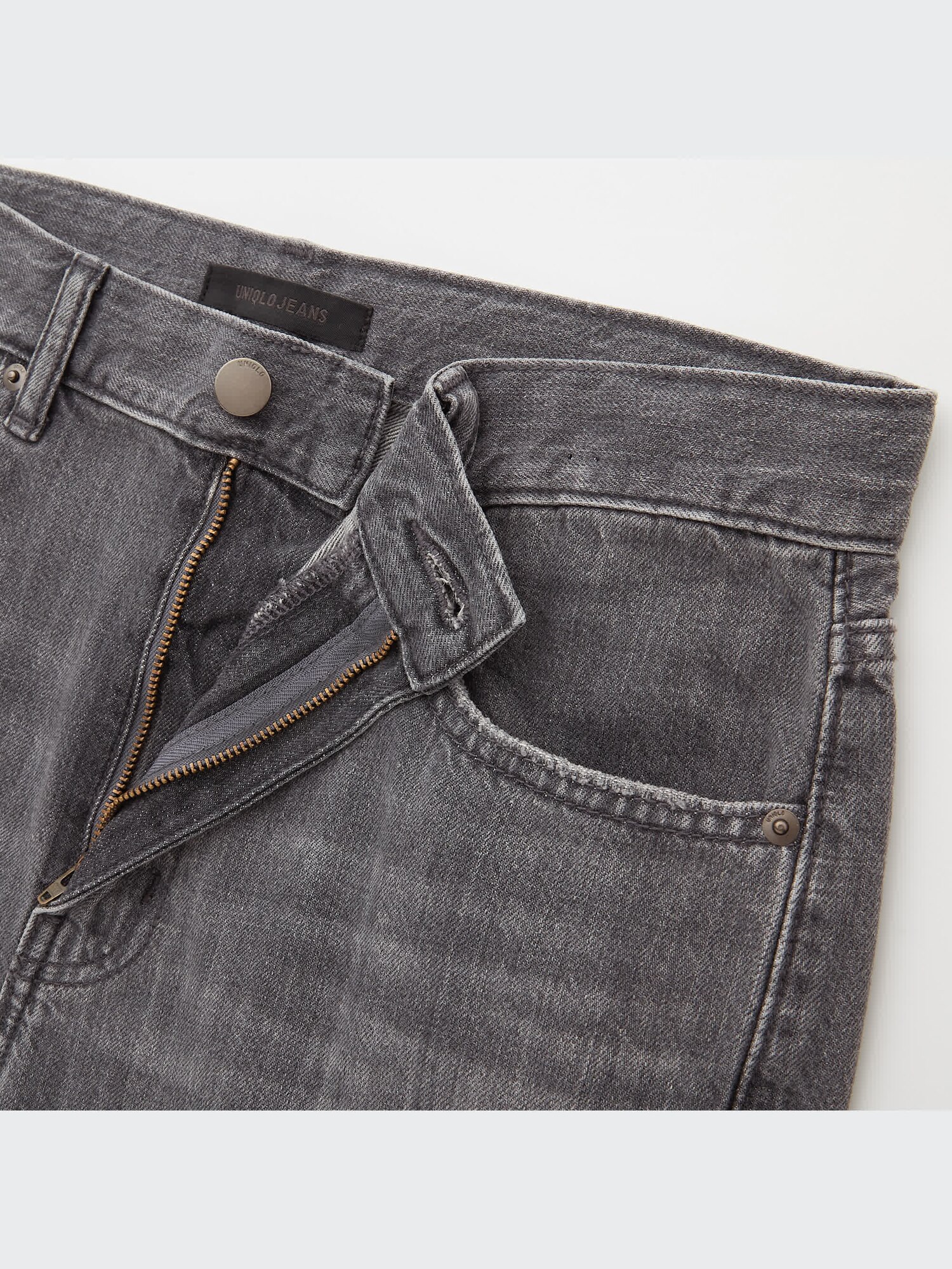 りんページ ユニクロ公式 | スラウチテーパードアンクルジーンズ（ダメージ