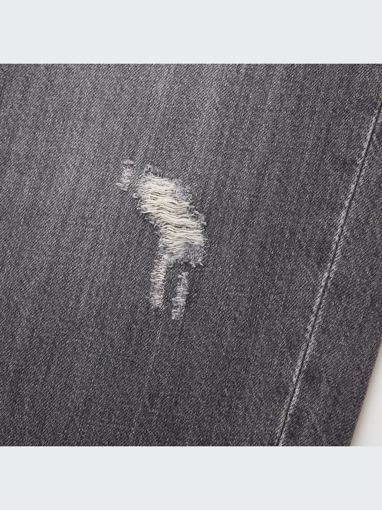 りんページ ユニクロ公式 | スラウチテーパードアンクルジーンズ（ダメージ