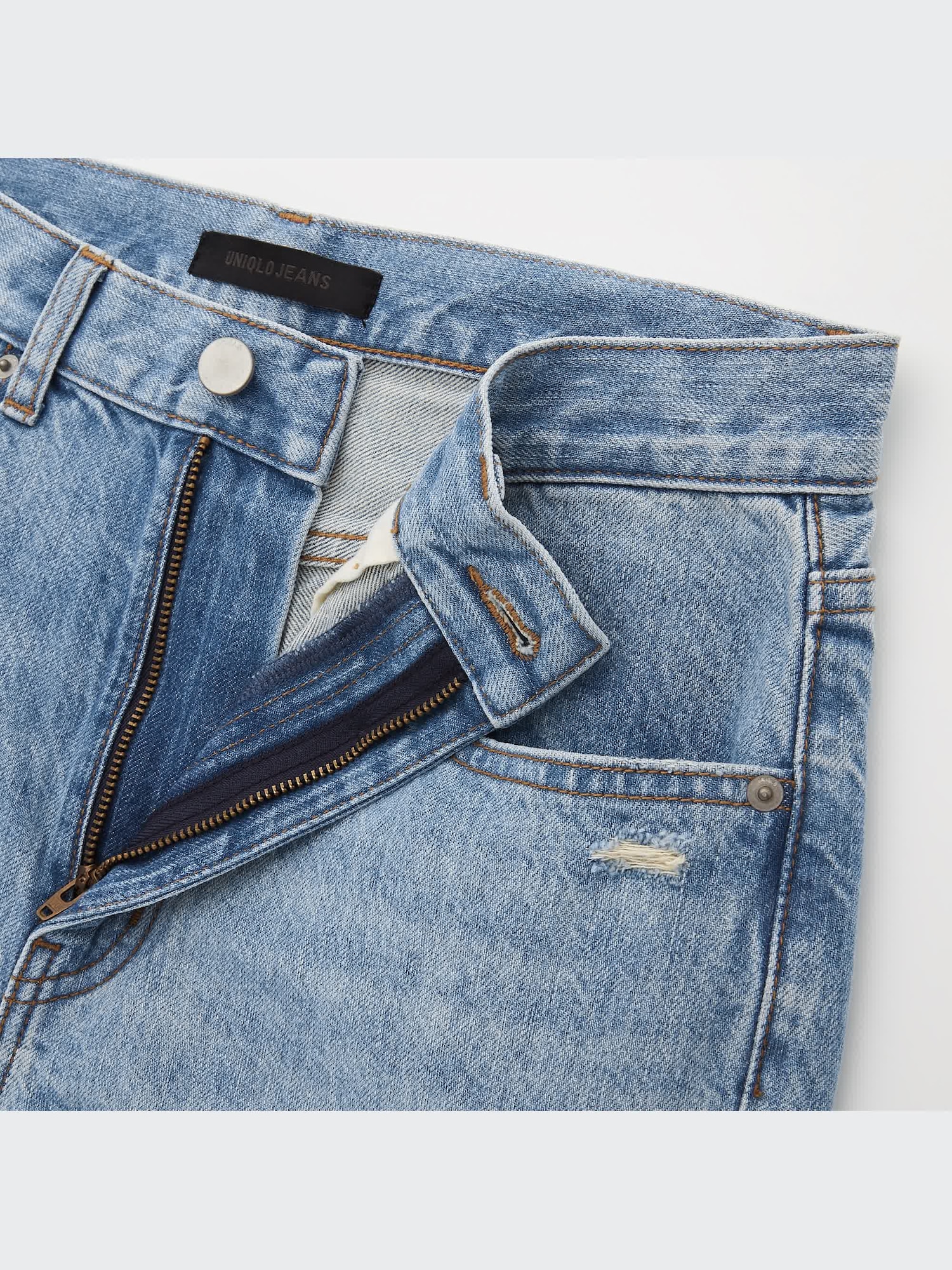 ユニクロ公式 | スラウチテーパードアンクルジーンズ（ダメージ