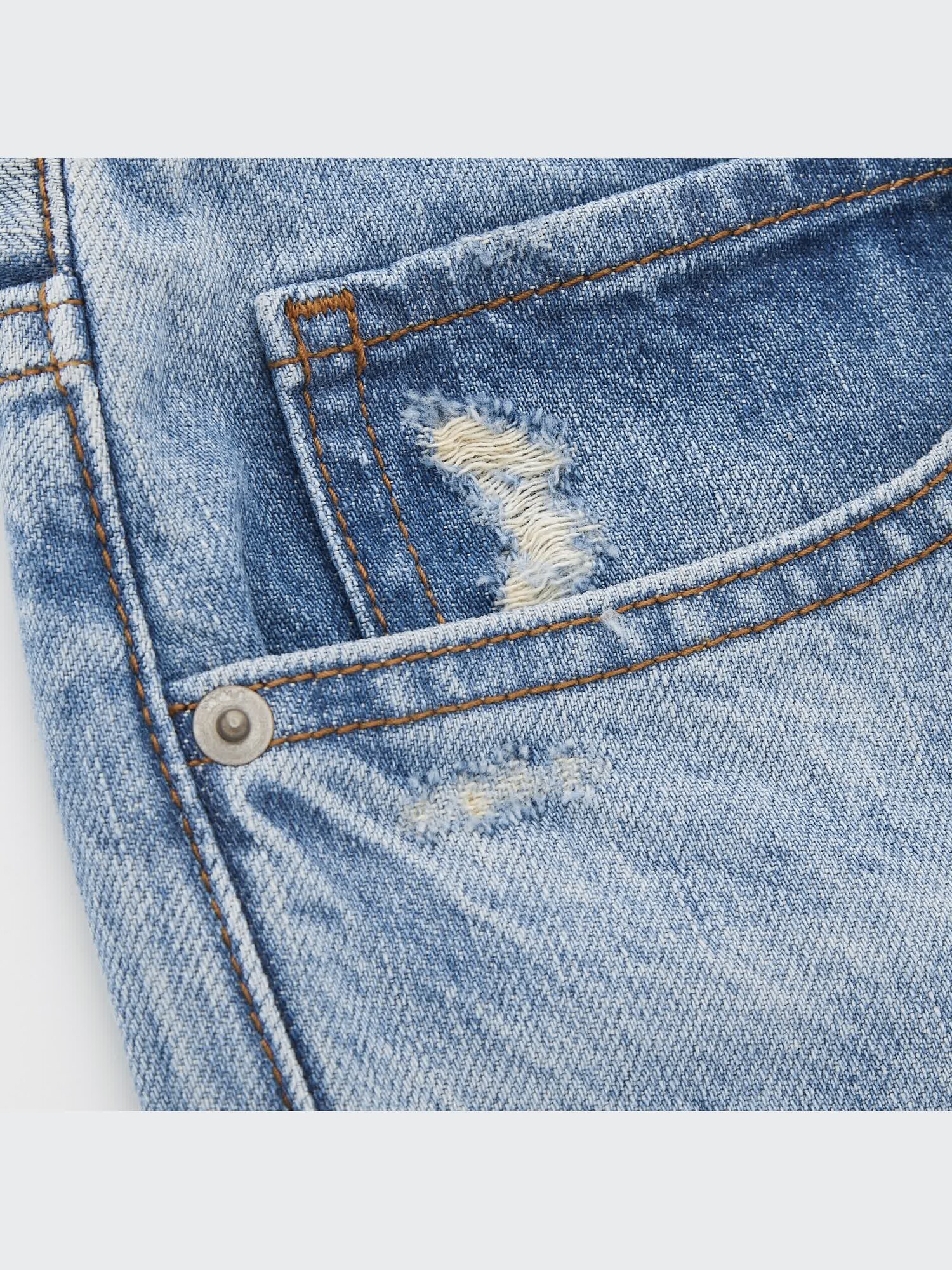 りんページ ユニクロ公式 | スラウチテーパードアンクルジーンズ（ダメージ