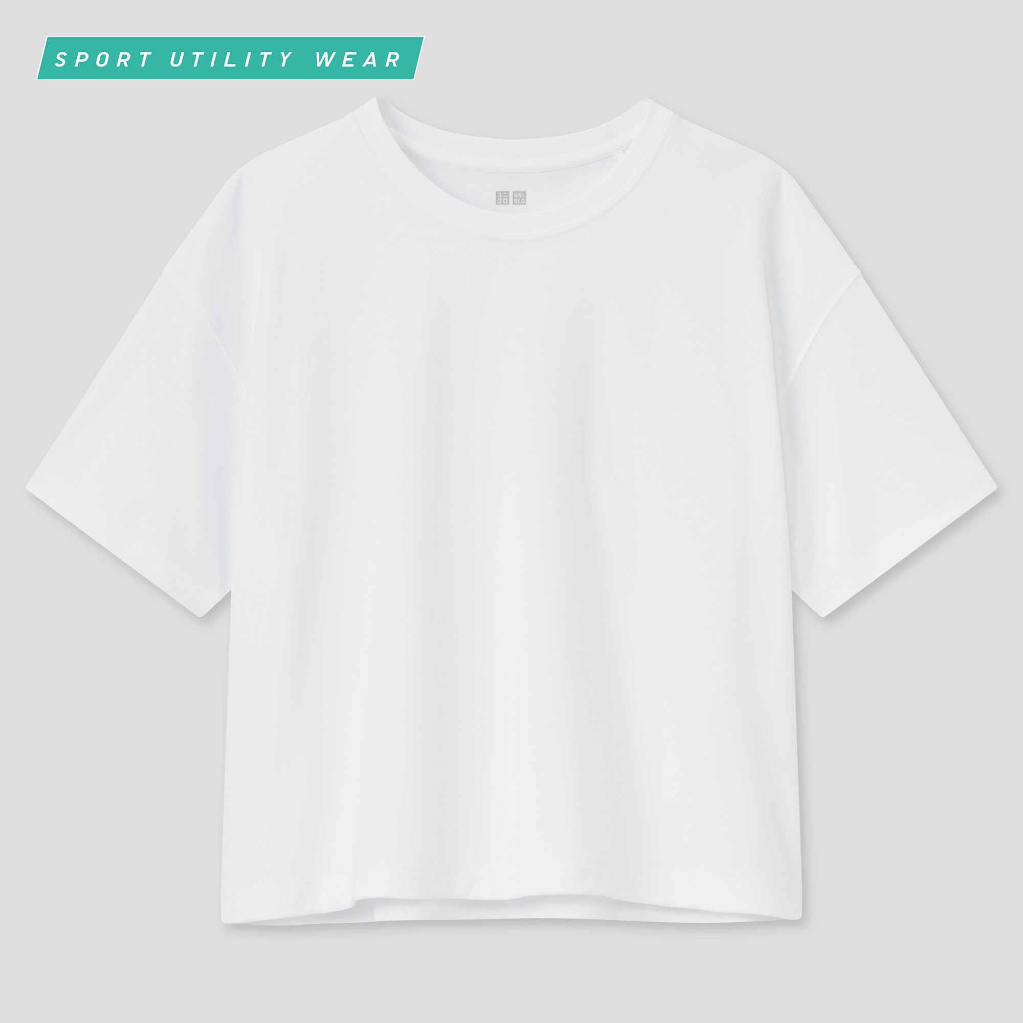 Uniqlo cropped crew 2025 neck t shirt