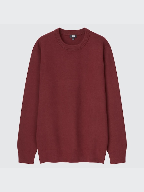 ウォッシャブルストレッチミラノリブクルーネックセーター