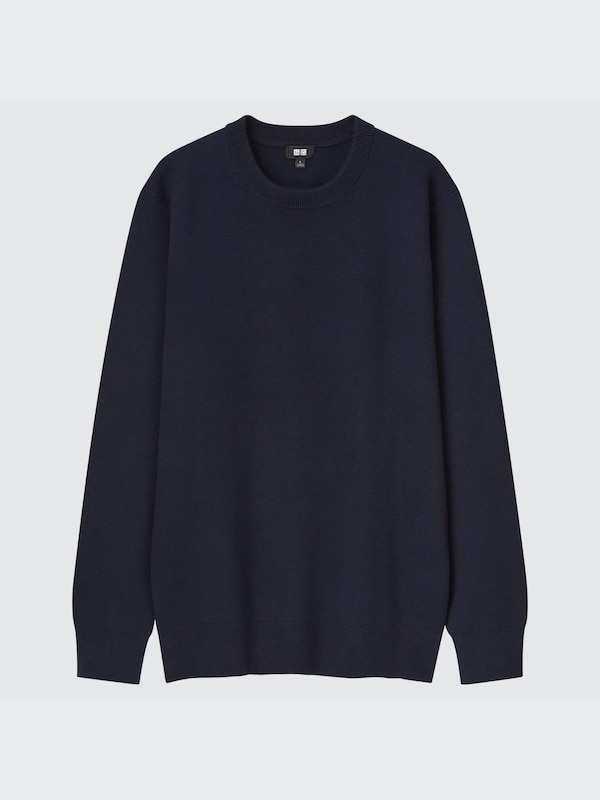 ウォッシャブルストレッチミラノリブクルーネックセーター