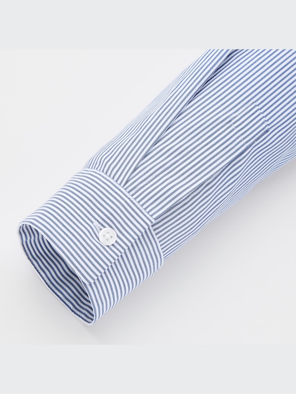 スーピマコットンストレッチストライプシャツ（長袖）