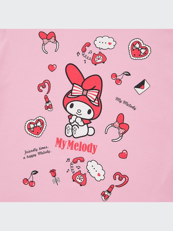 GIRLS サンリオ キャラクターズ ： ア・デイ・イン  マイライフ UT グラフィックTシャツ（半袖）