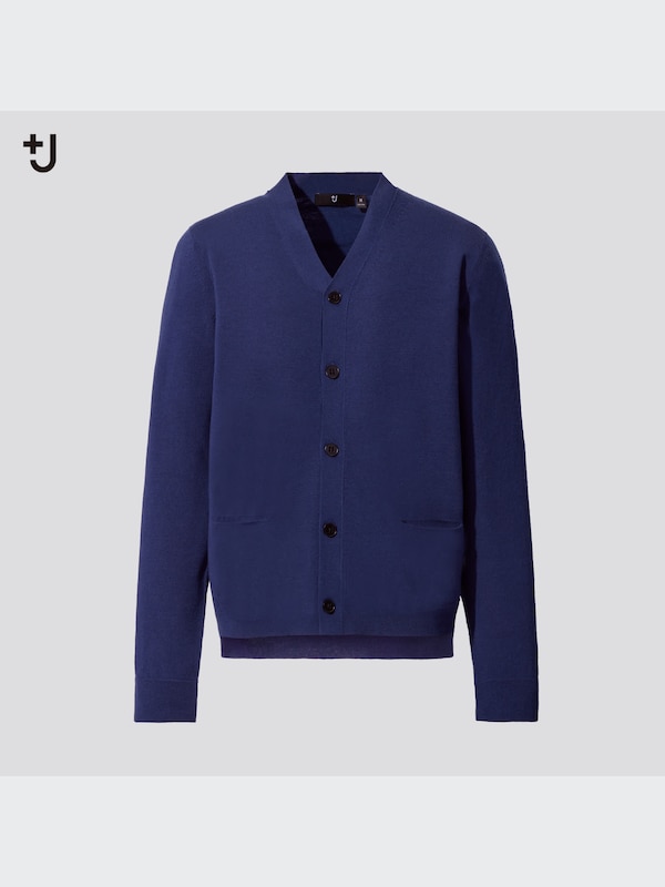 メリノブレンドVネックカーディガン（長袖）