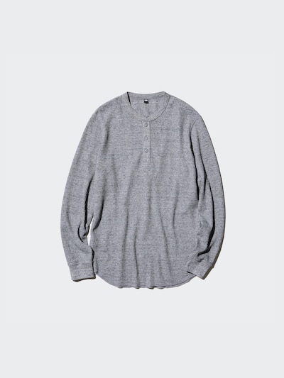 ワッフルヘンリーネックTシャツ/長袖 5