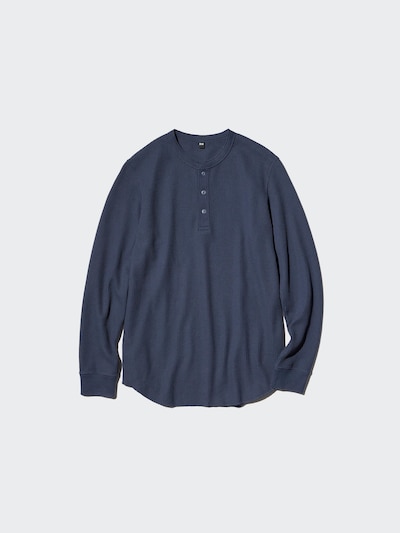 ワッフルヘンリーネックTシャツ/長袖 3