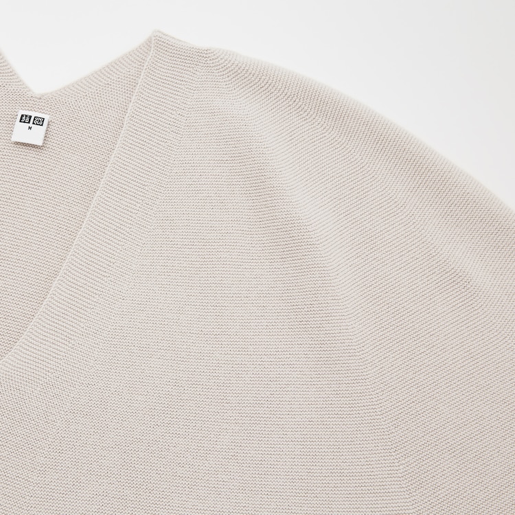 新品UNIQLO 3Dコットンフレアスリーブセーター(五分袖)