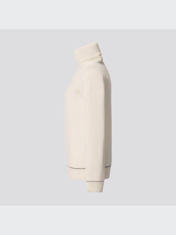 3Dカシミヤタートルネックセーター（長袖）