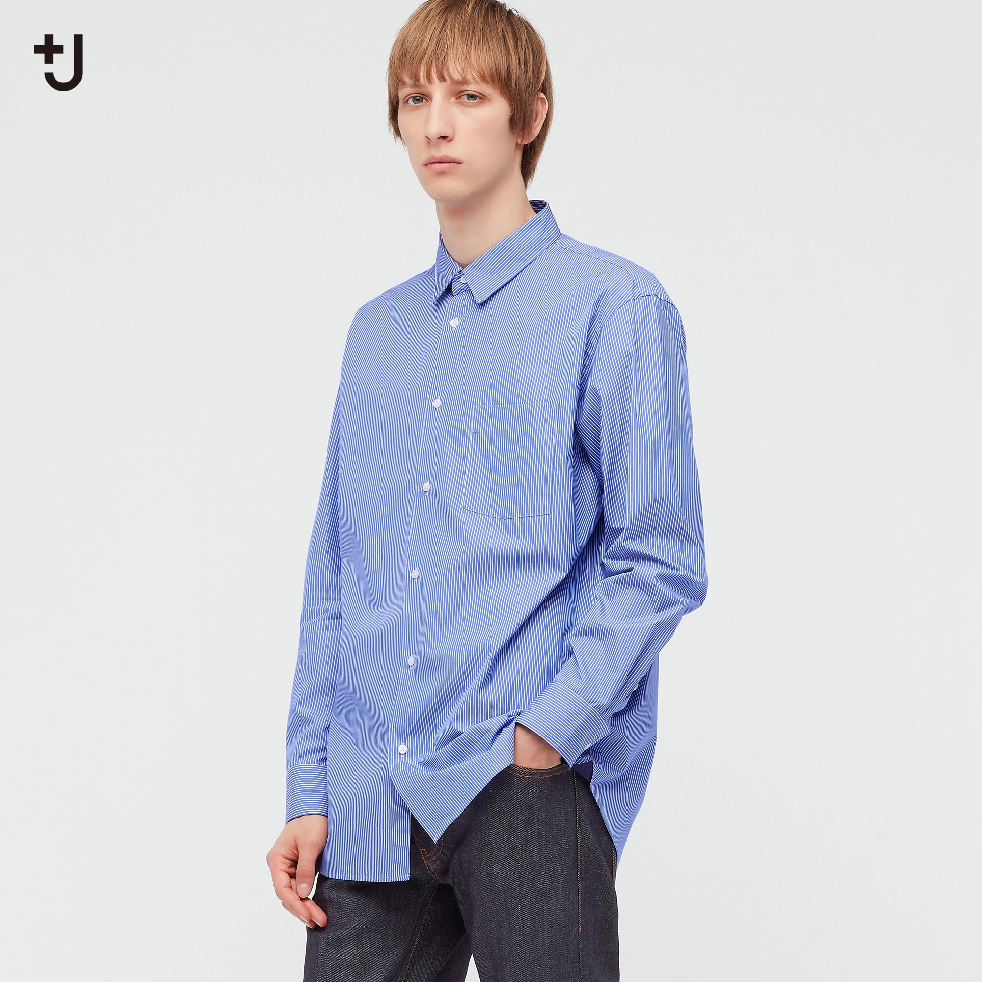 UNIQLO/ユニクロ +J スーピマコットンレギュラーフィットシャツ-