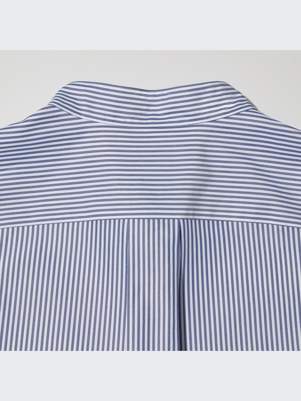 スーピマコットンオーバーサイズスタンドカラーシャツ（長袖・雲）