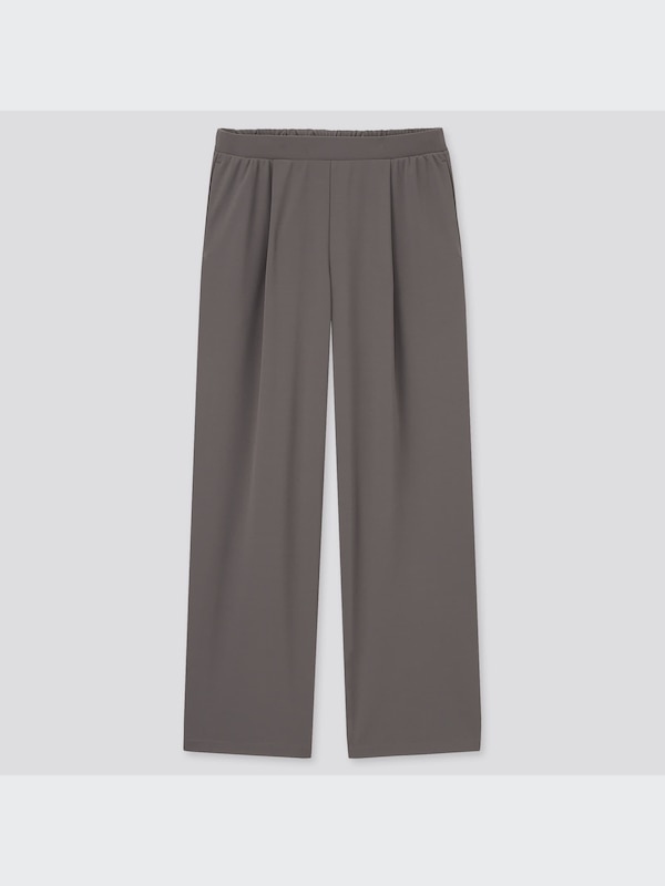 クレープジャージーストレートパンツ（丈標準66.5～68.5cm）