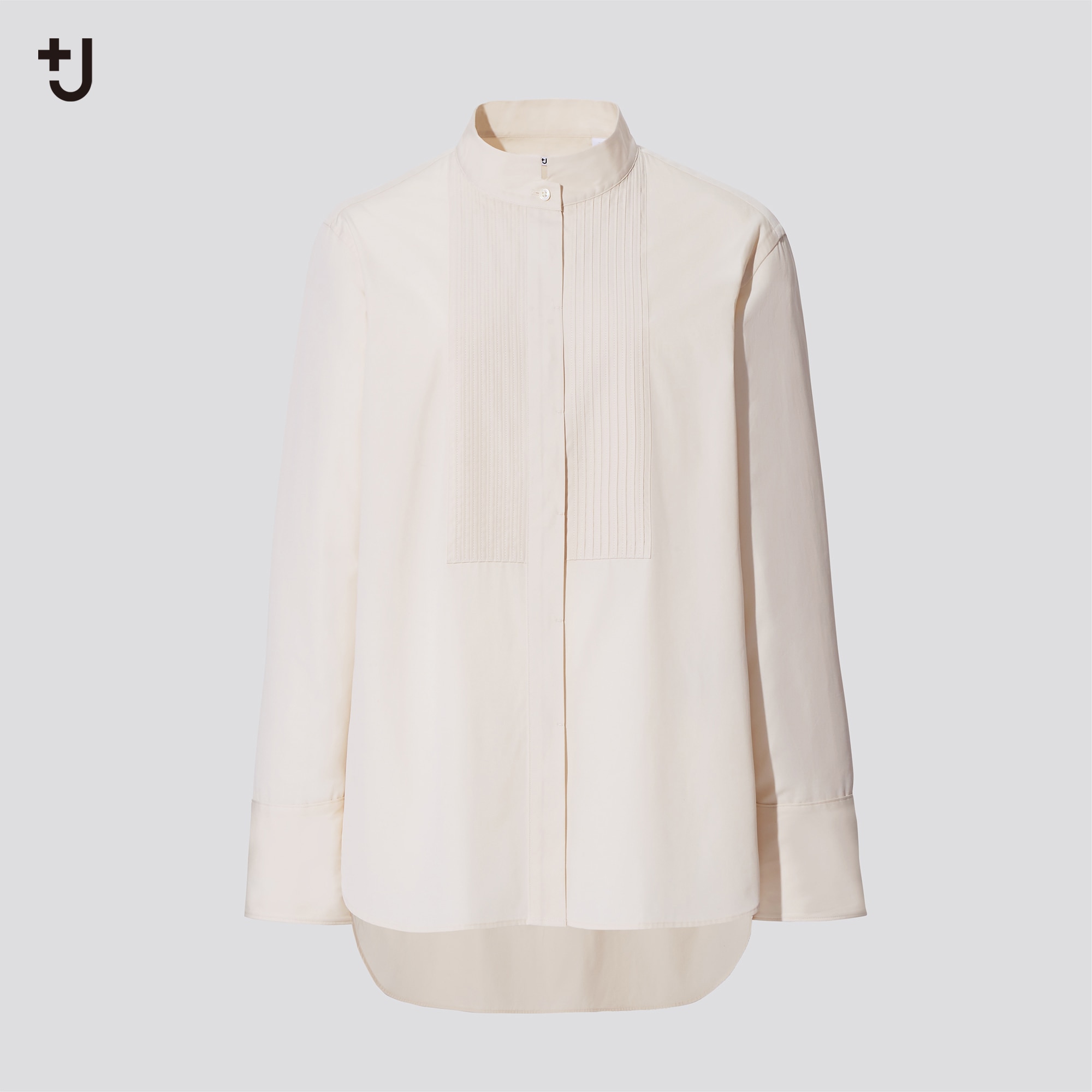 【新品】UNIQLO ジルサンダー スーピマコットンタックシャツ  ホワイト M