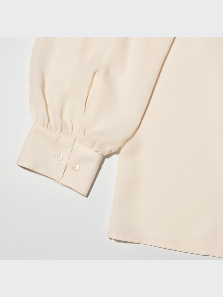 ユニクロ公式 | シルクギャザーブラウス（長袖） 