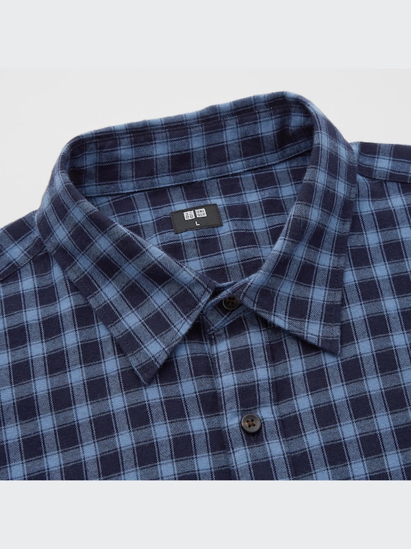 Brushed Cotton Checked Short Sleeve Shirt