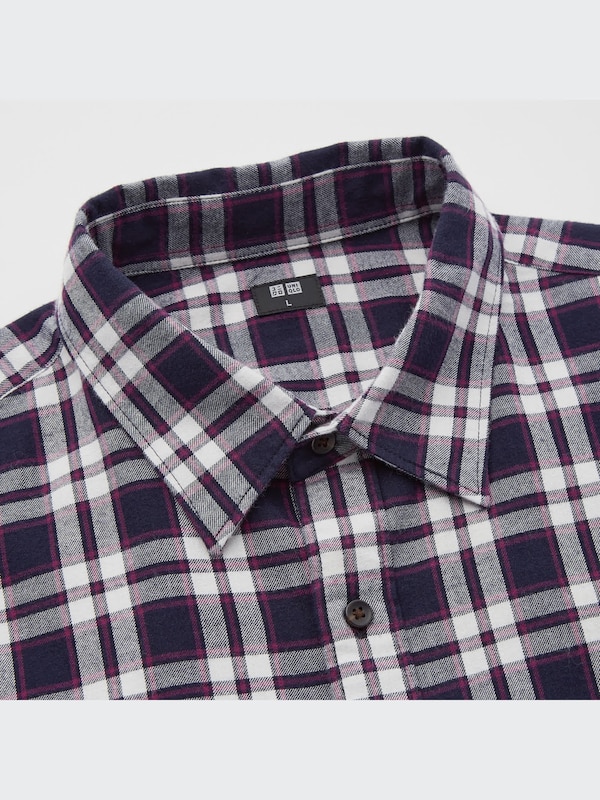 Kemeja Katun Brushed Kotak (Pdk)