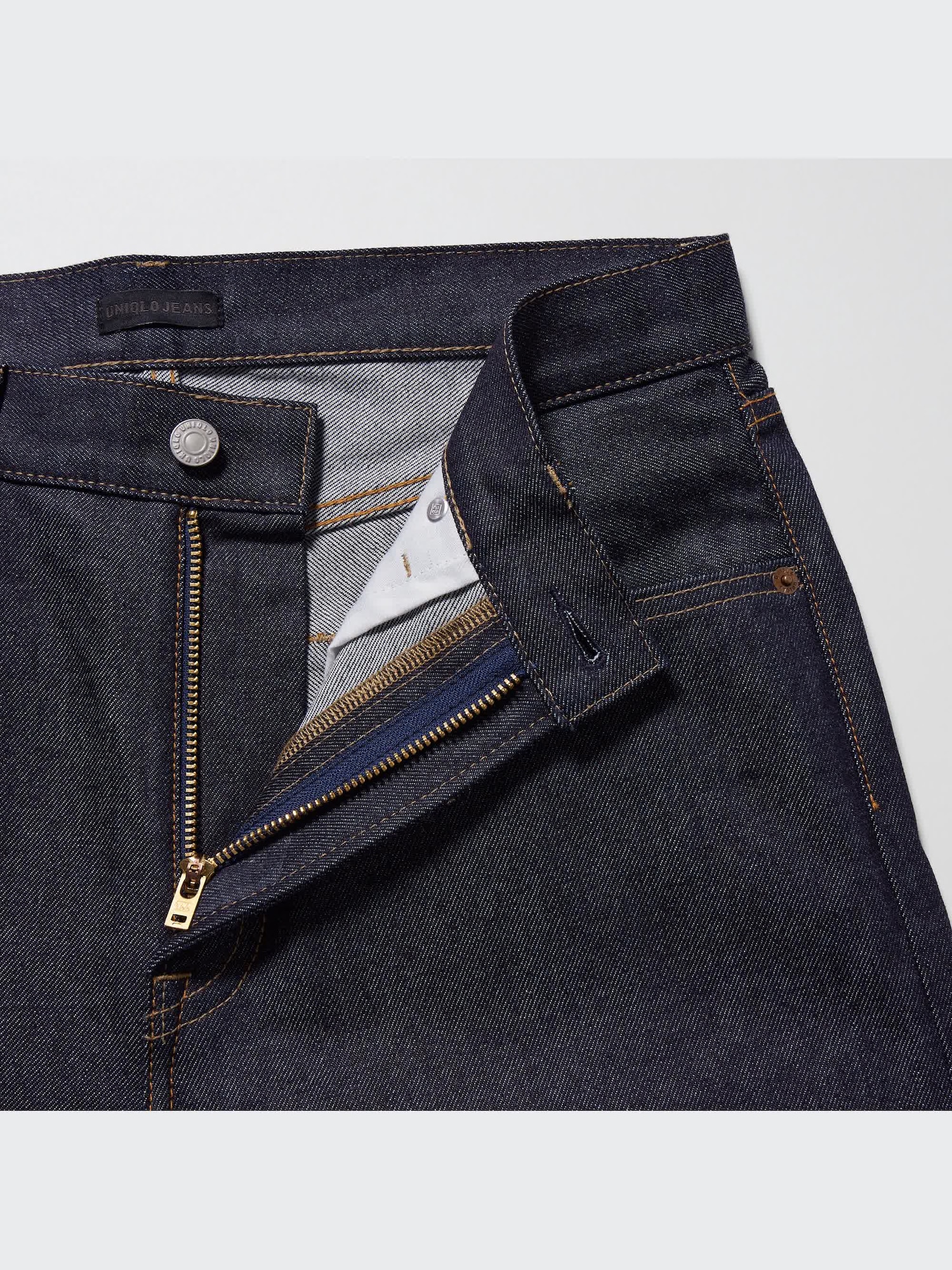 ユニクロ公式 | セルビッジレギュラーフィットストレートジーンズ（丈