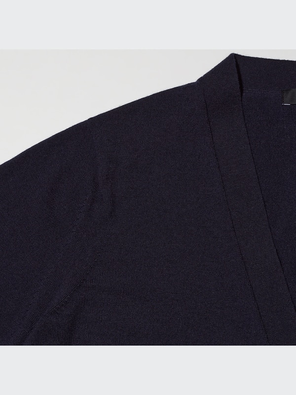 メリノブレンドVネックカーディガン（長袖・ハート）