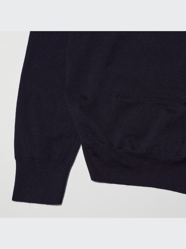 メリノブレンドVネックカーディガン（長袖・ハート）