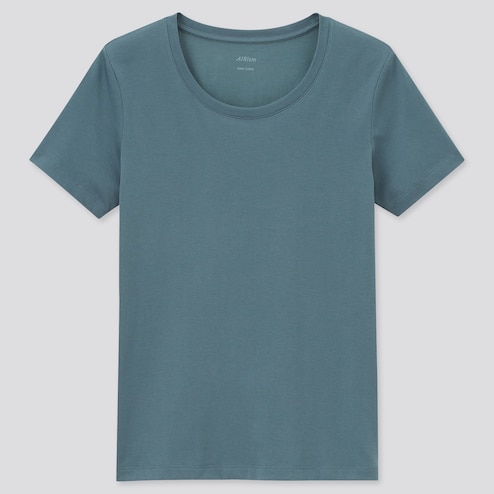Uniqlo - AIRism - Cotton Crew Neck T-Shirt - Green - XS, £14.90