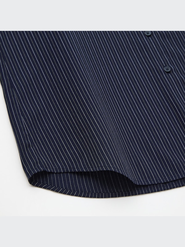 レーヨンストライプブラウス（長袖）