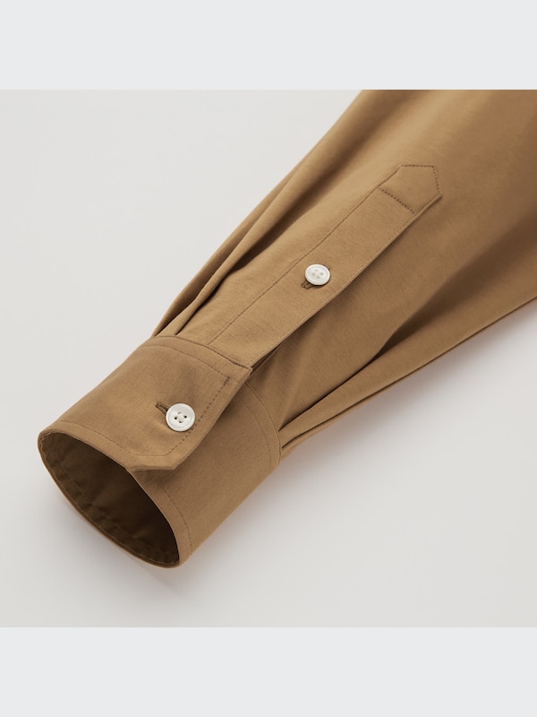 マーセライズコットンベルテッドワンピース（長袖）