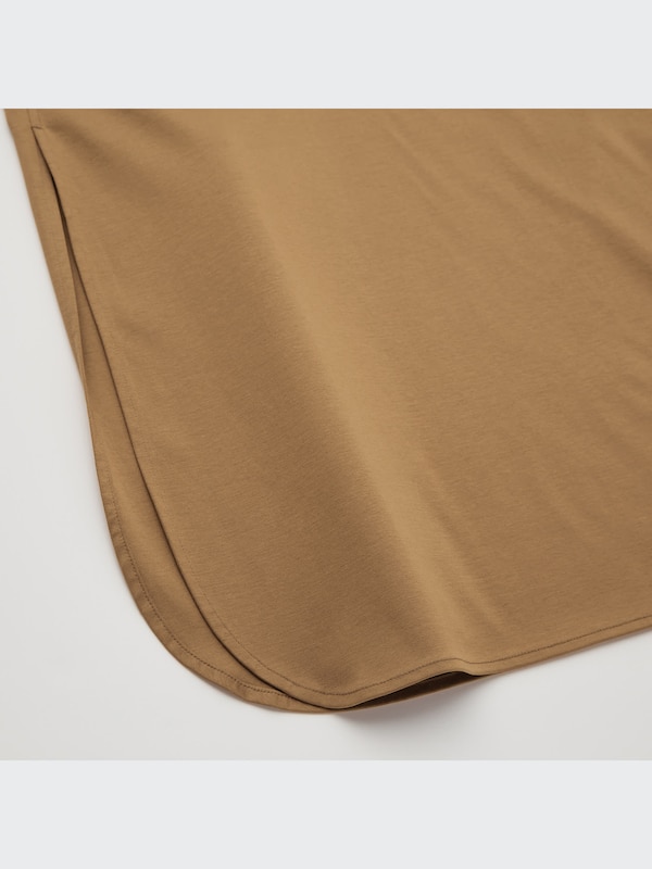 マーセライズコットンベルテッドワンピース（長袖）