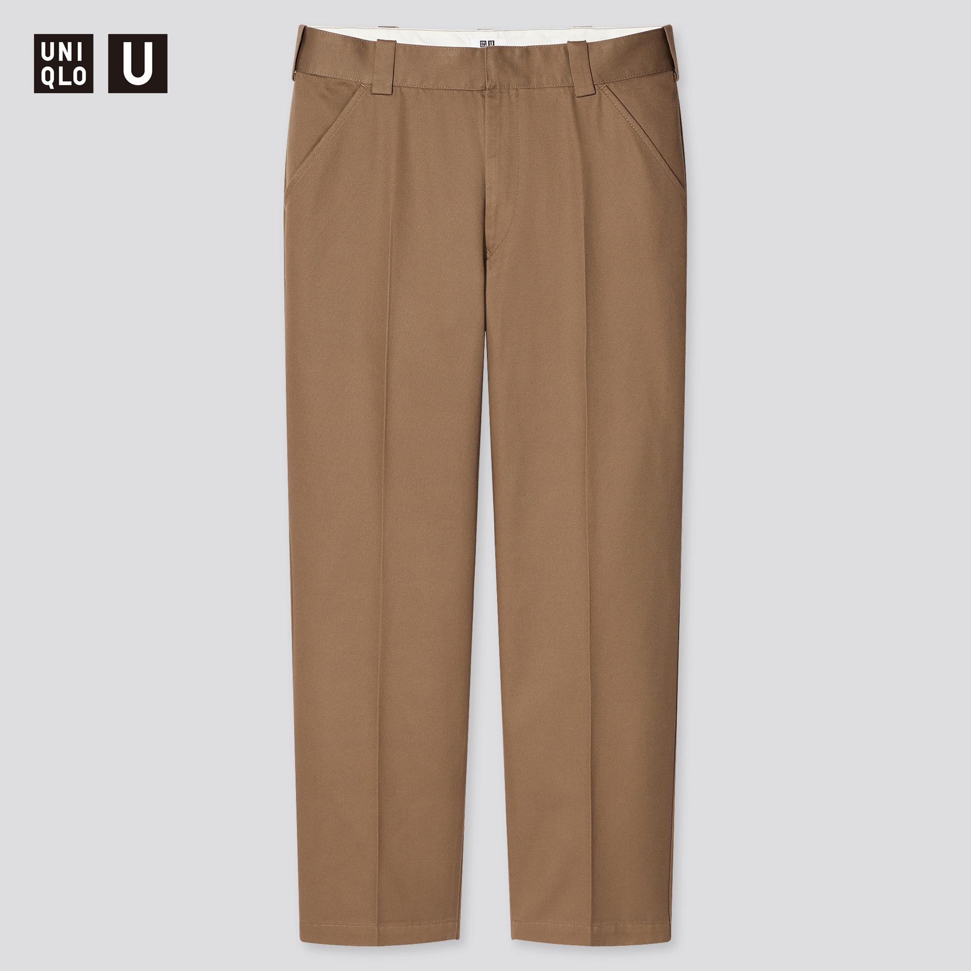 【の定番】UNIQLO U ウールブレンドタッグパンツ dark brown 76 カジュアルパンツ