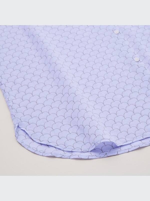 コットンプリントロングシャツ（5分袖）