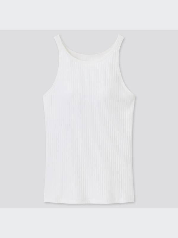 ワイドリブブラタンクトップ（コットン）