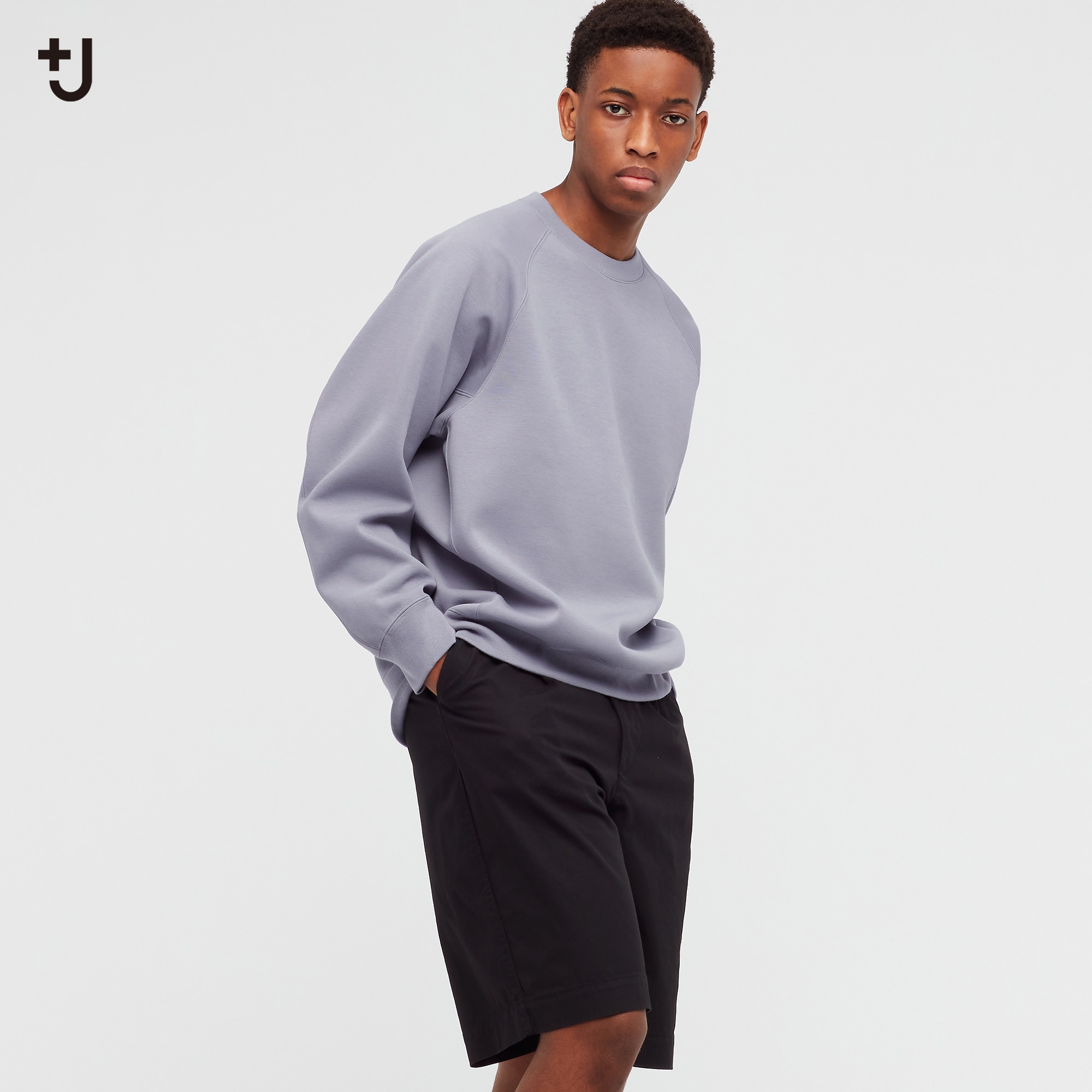ユニクロ +J MENS 噛みしめれ オーバーサイズハーフコートL Black