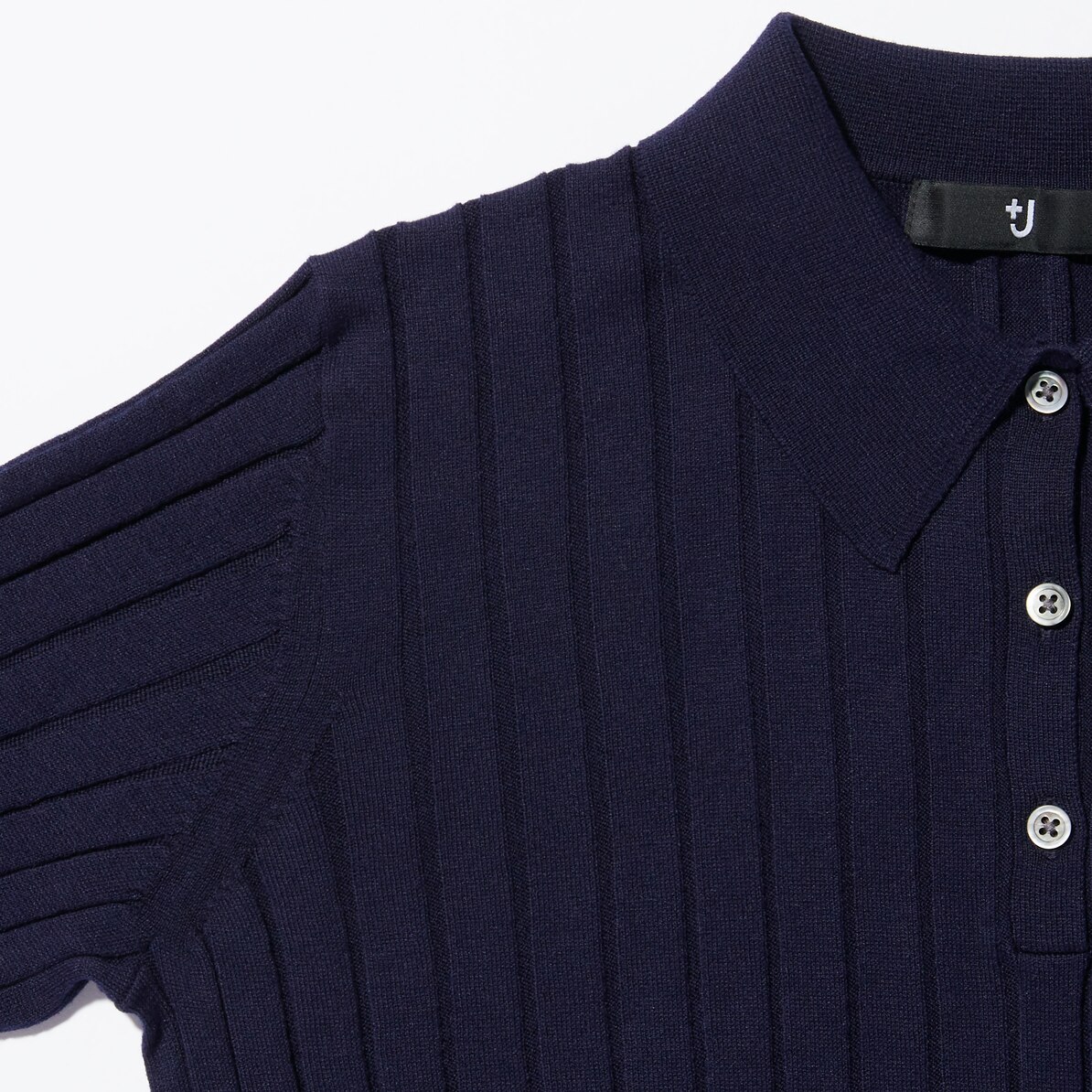 シルクコットンニットポロシャツ 長袖 Women ユニクロ