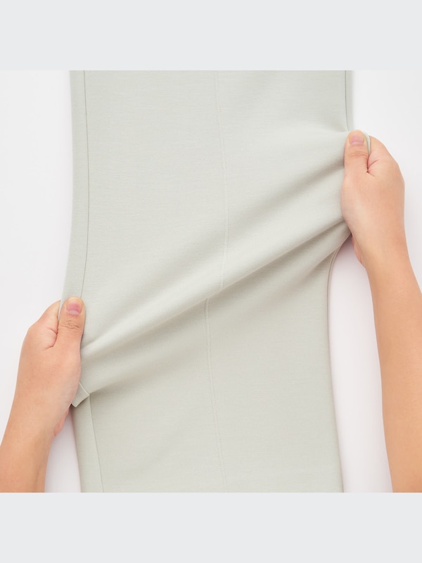 ストレッチダブルフェイスストレートパンツ（丈長め72～74cm）