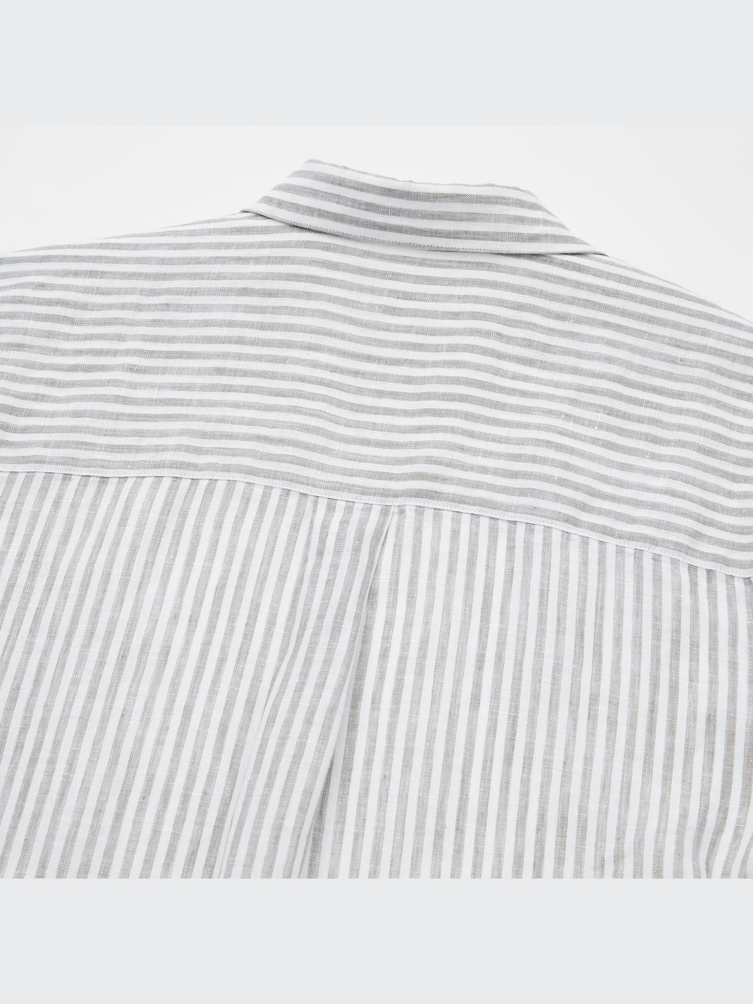 ユニクロ公式 | プレミアムリネンスキッパーストライプシャツ（7分袖）