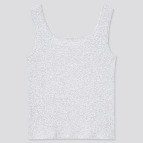 Uniqlo Women's Ribbed Tank Top, Size M, White, RRP £12.90