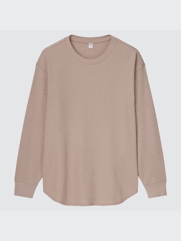 ワッフルクルーネックＴ（長袖）