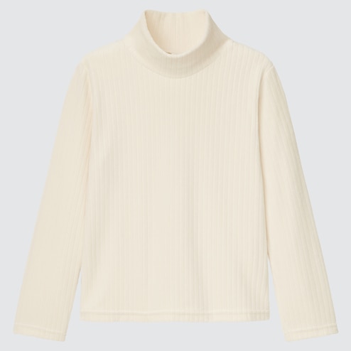 UNIQLO RIBBED FLEECE HIGH NECK LONG SLEEVE T-SHIRT