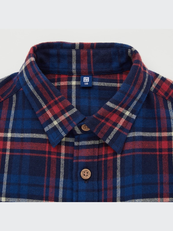 フランネルチェックシャツ（長袖）