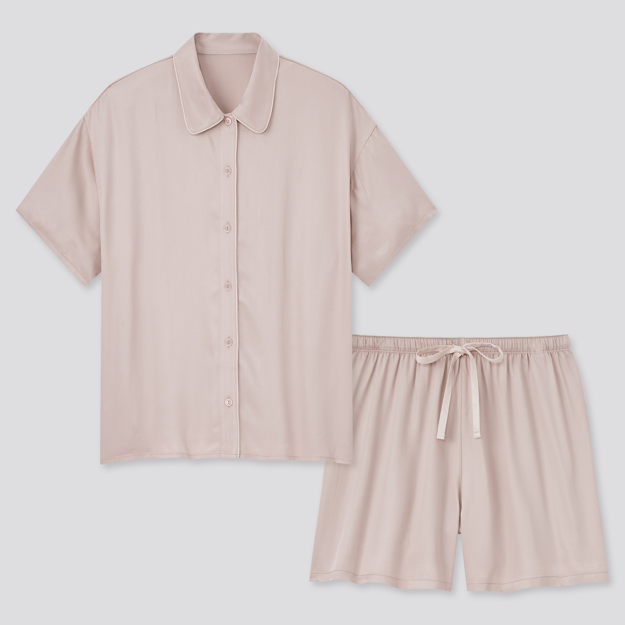 WOMEN S SATIN SHORT SLEEVE PAJAMAS UNIQLO SG