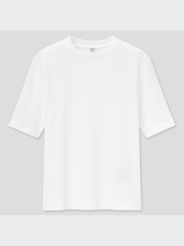 T-Shirt Rib Crew Neck Lengan Pendek